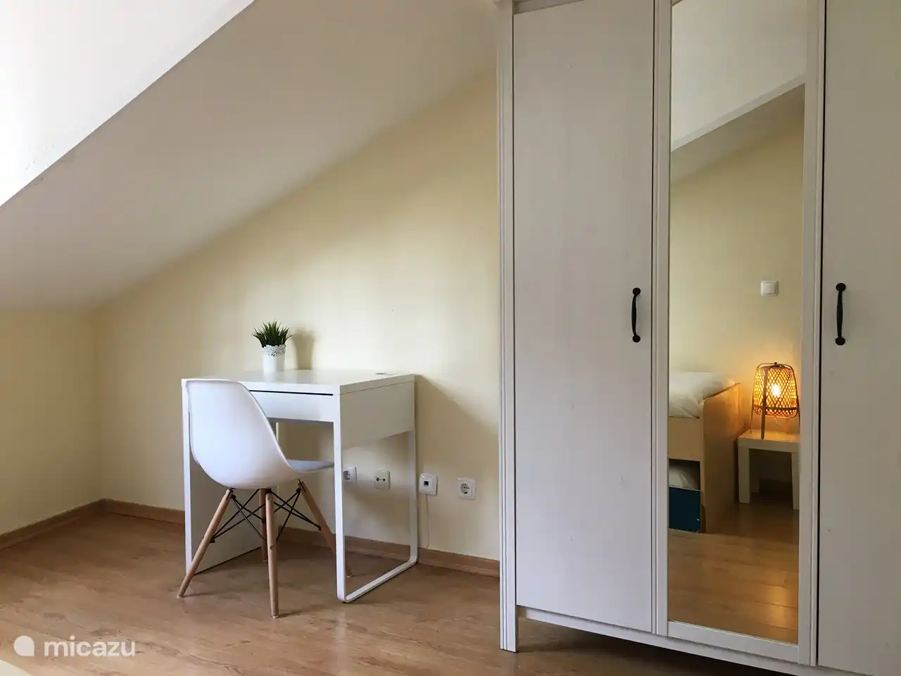 The wardrobe with mirror