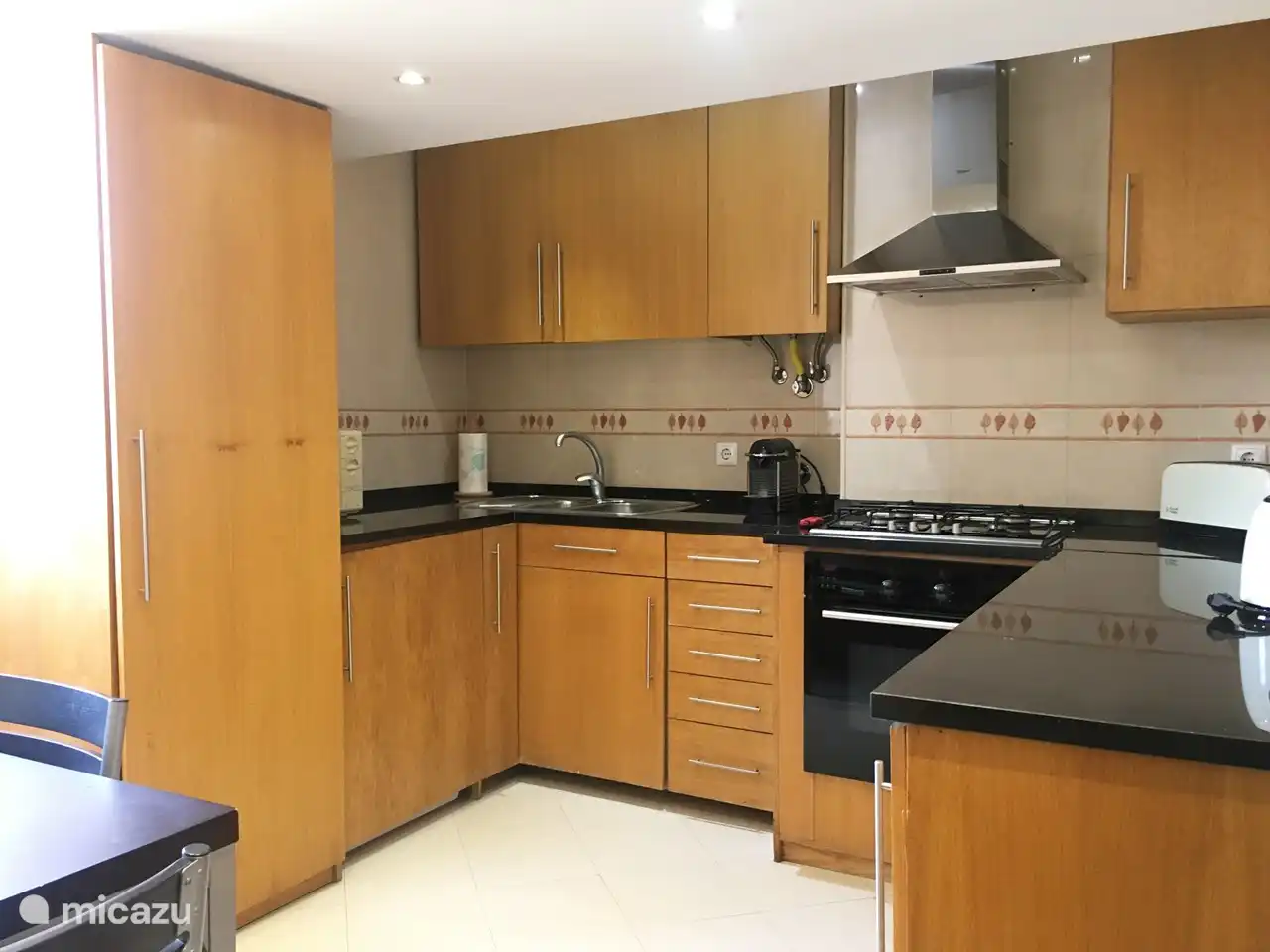 A fully equipped kitchen