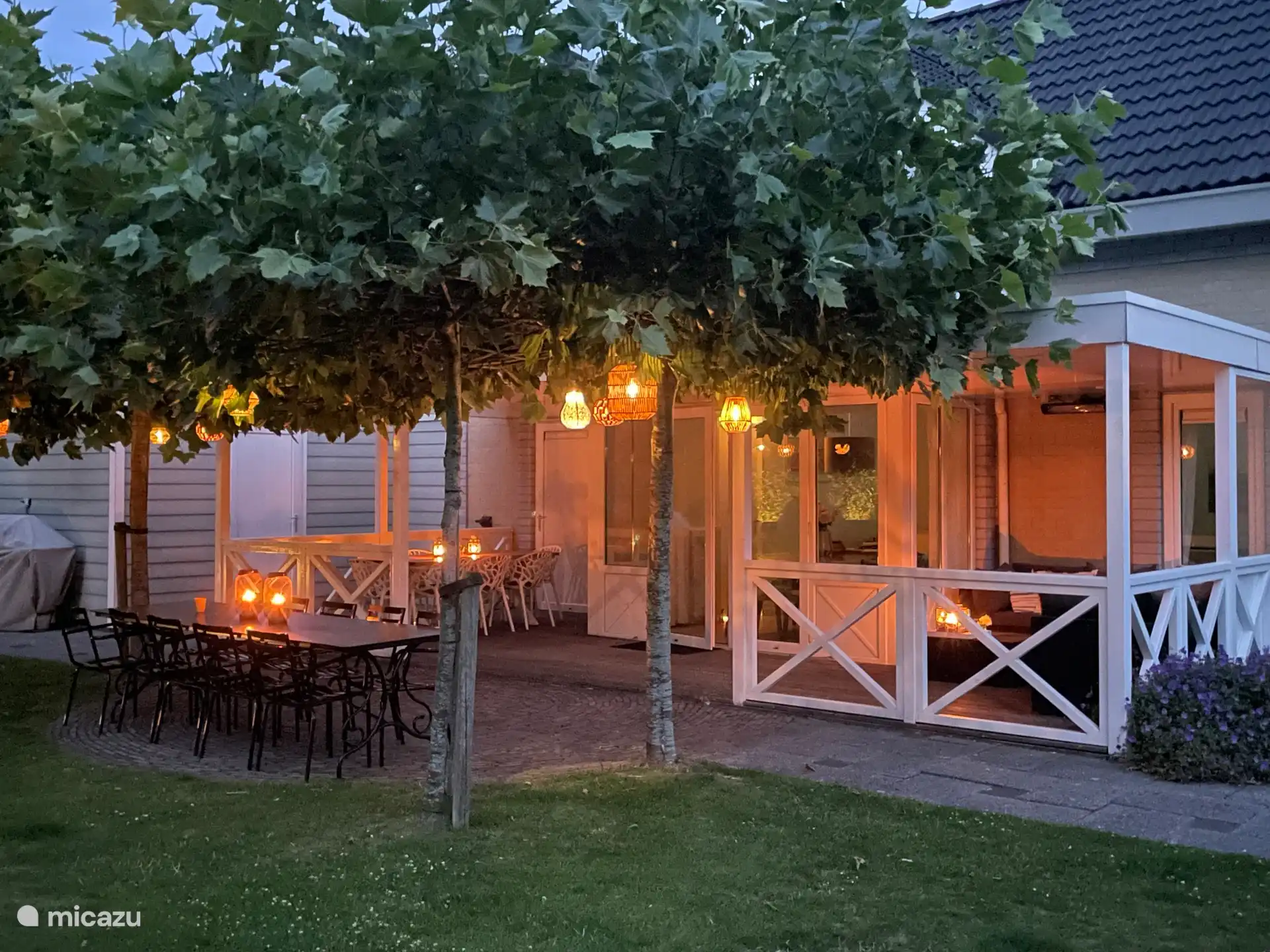 Die Veranda ist auch ein guter Ort, um sich am Abend zu entspannen.....