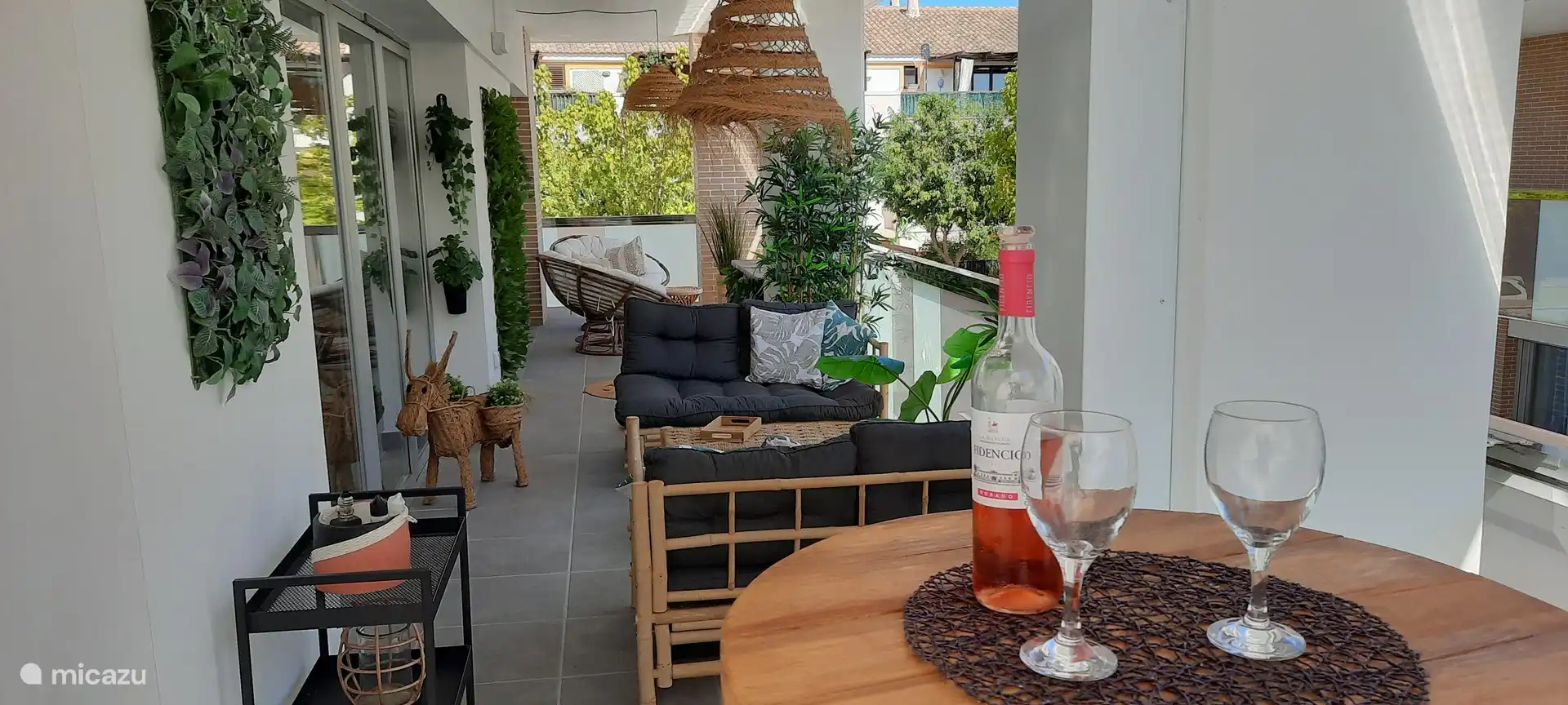 Balkonterrasse von 38 Quadratmetern