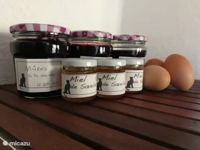 Le Chat Noir en Francia, Nièvre, Ouroux-en-Morvan - casa rural / cabaña Productos de nuestra propia huerta en el mini-bar
