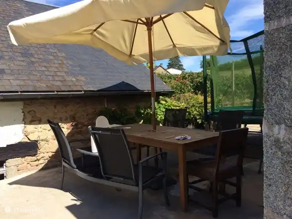 The terrace next to the house