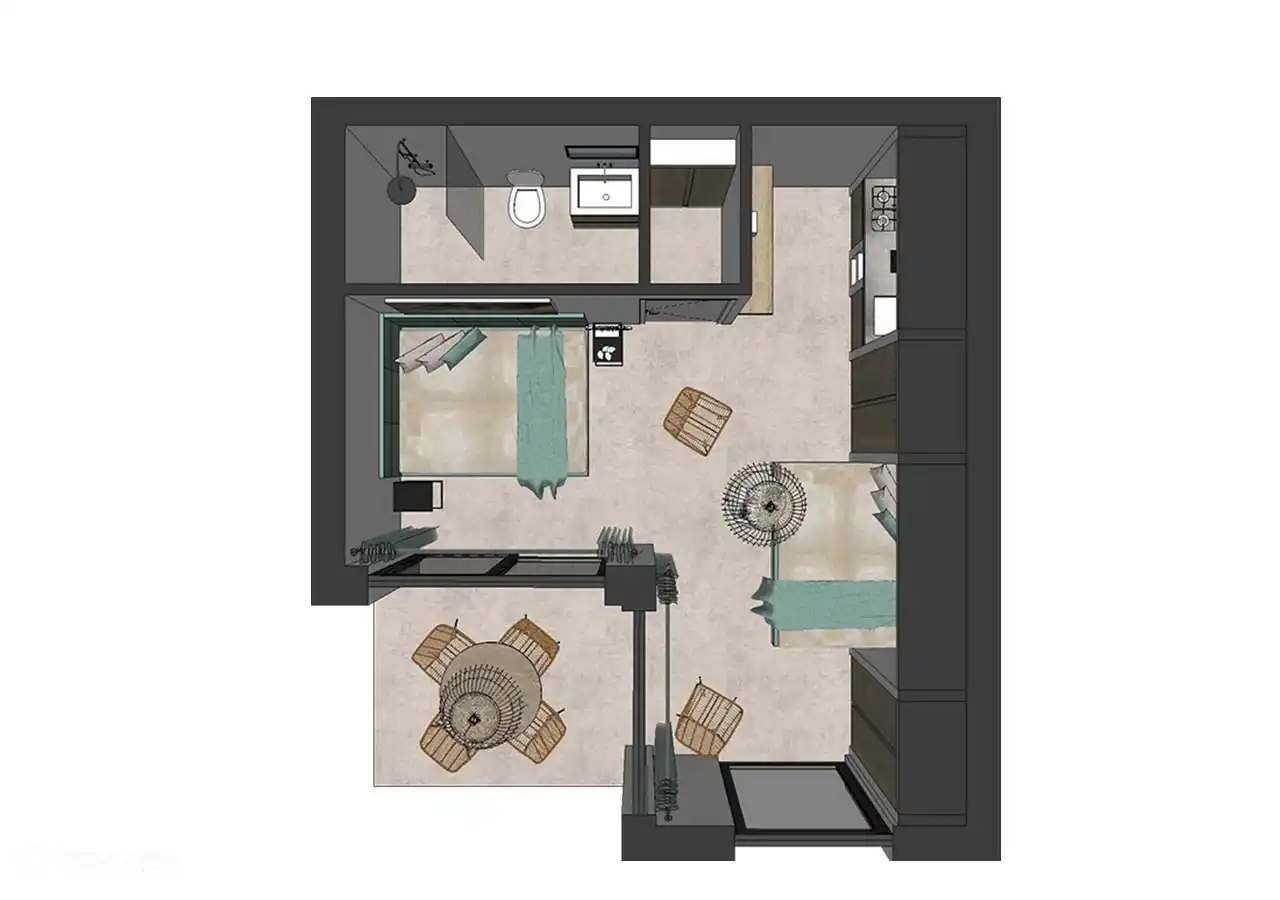 Karte des Ferienhauses.