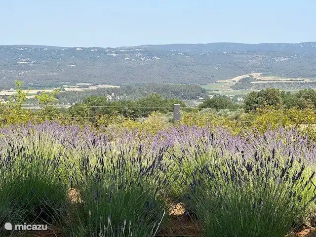 Location de Vacances France, Vaucluse, Roussillon, maison de vacances - Les Garances Vue depuis la terrasse côté vallée avec vue sur le Mont Ventoux