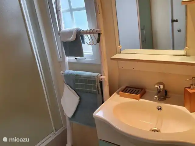 Mobil-home Château Le Verdoyer **** | France, Dordogne, Champs-Romain - mobil-home La salle de bain pratique