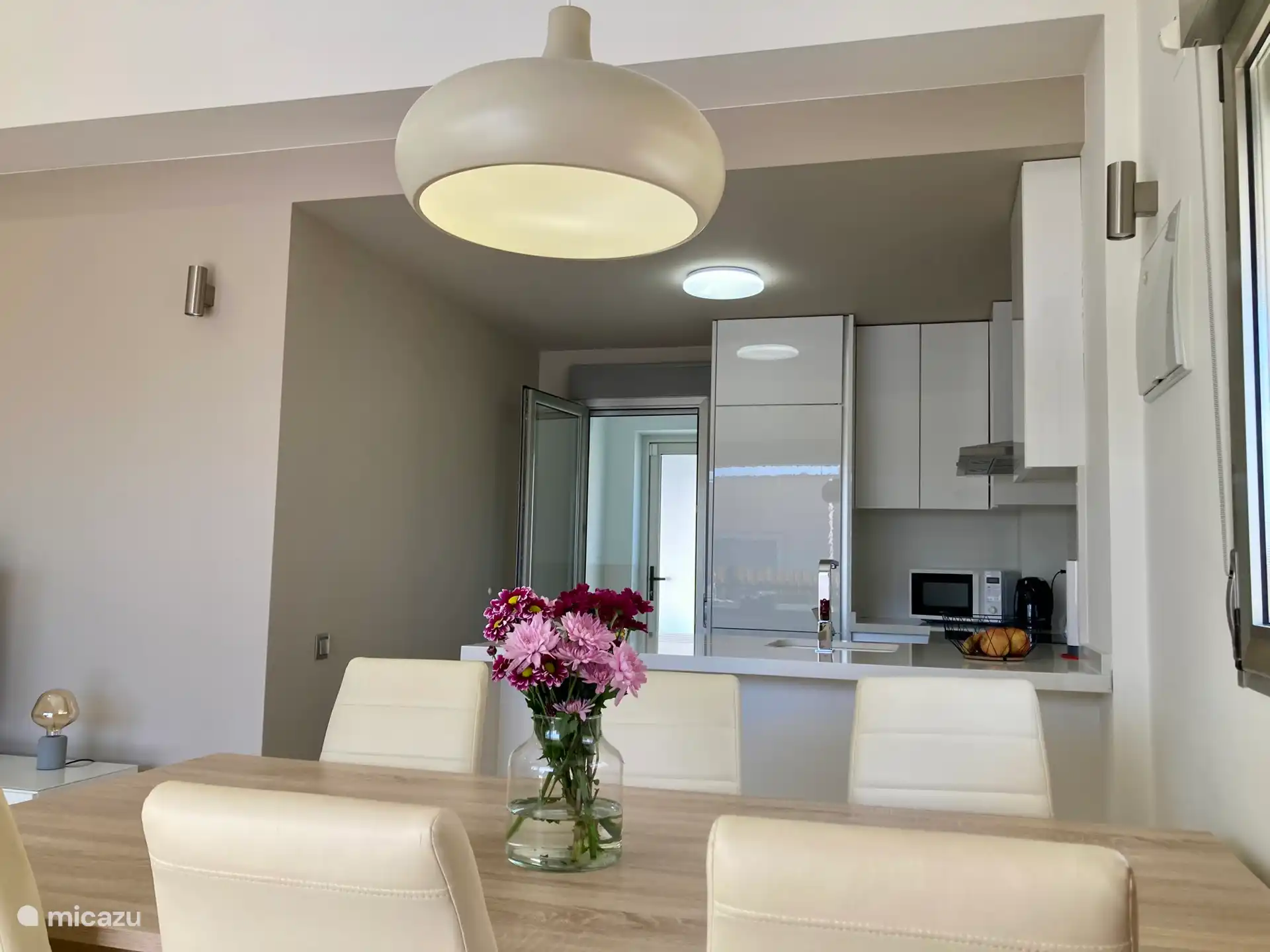 Dining room and kitchen