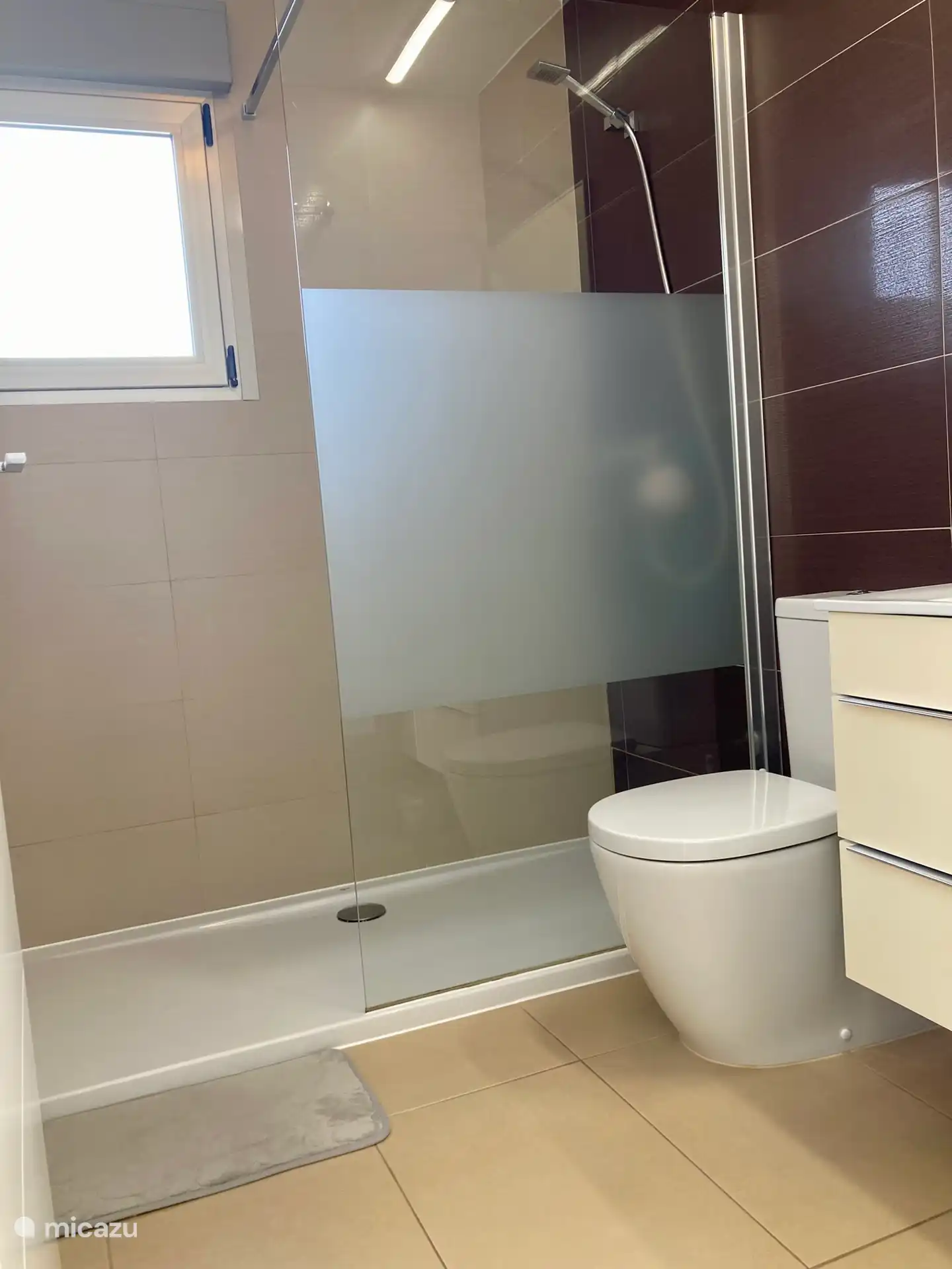 Ensuite bathroom with shower in the master bedroom