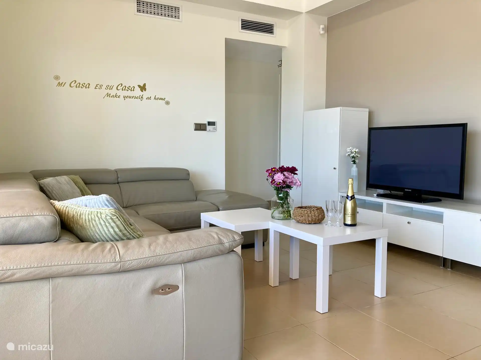 Central air conditioning unit that works silently in the rooms