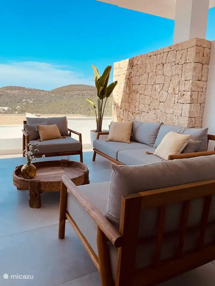 Outside on the terrace