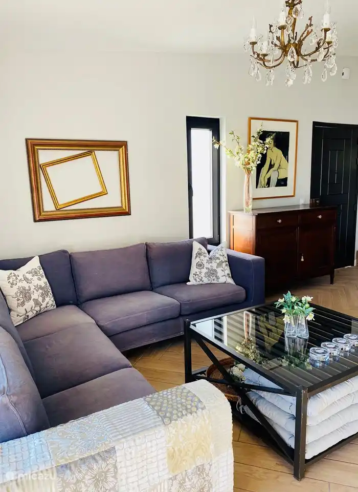 Comfortable sofa and front door