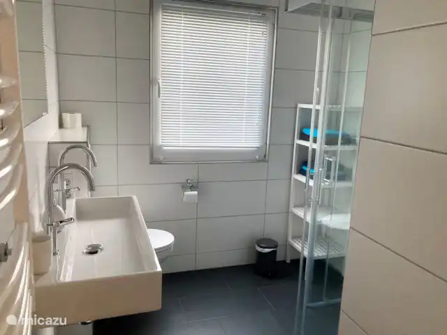 4 persoons vakantiehuis Pulvermaar huren in Duitsland, Eifel, Gillenfeld - vakantiehuis Badkamer voorzien van alle gemakken.