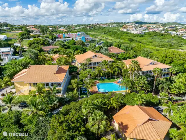 penthouse en Curazao, Banda Arriba (este), Jan Thiel – Ático Palmera Tropicana Vista desde arriba