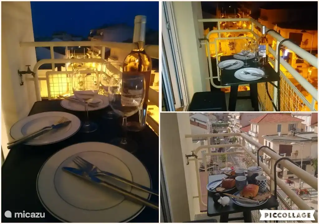 Balcon prêt à profiter.