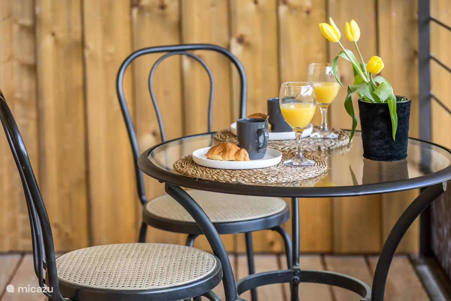 Ein Sitzplatz auf dem Balkon
