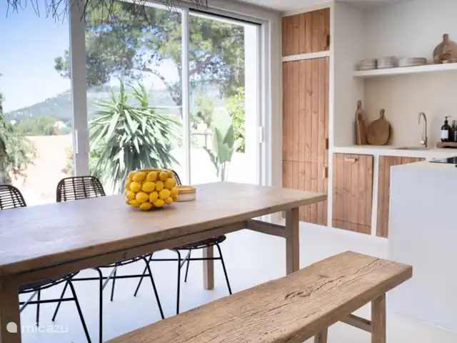 Sueño. Casa Ana María en España, Ibiza, Cala Vadella - bungaló ¡Seguro! La cocina tiene vista al mar.
