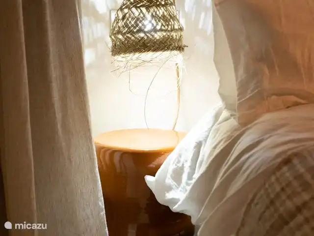 Sueño. Casa Ana María en España, Ibiza, Cala Vadella - bungaló Dormitorio principal por la noche