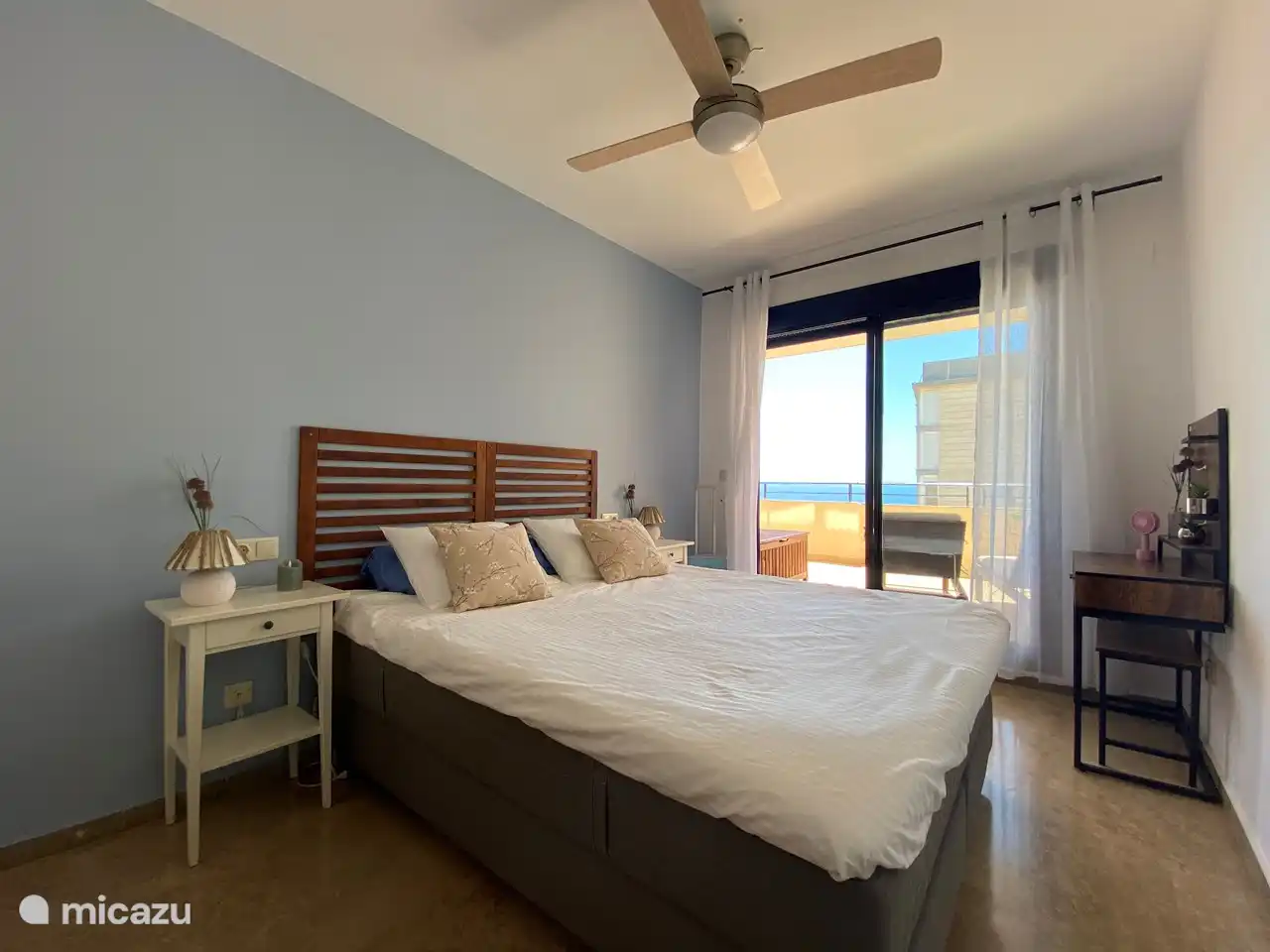 The master bedroom, you can also walk onto the terrace here