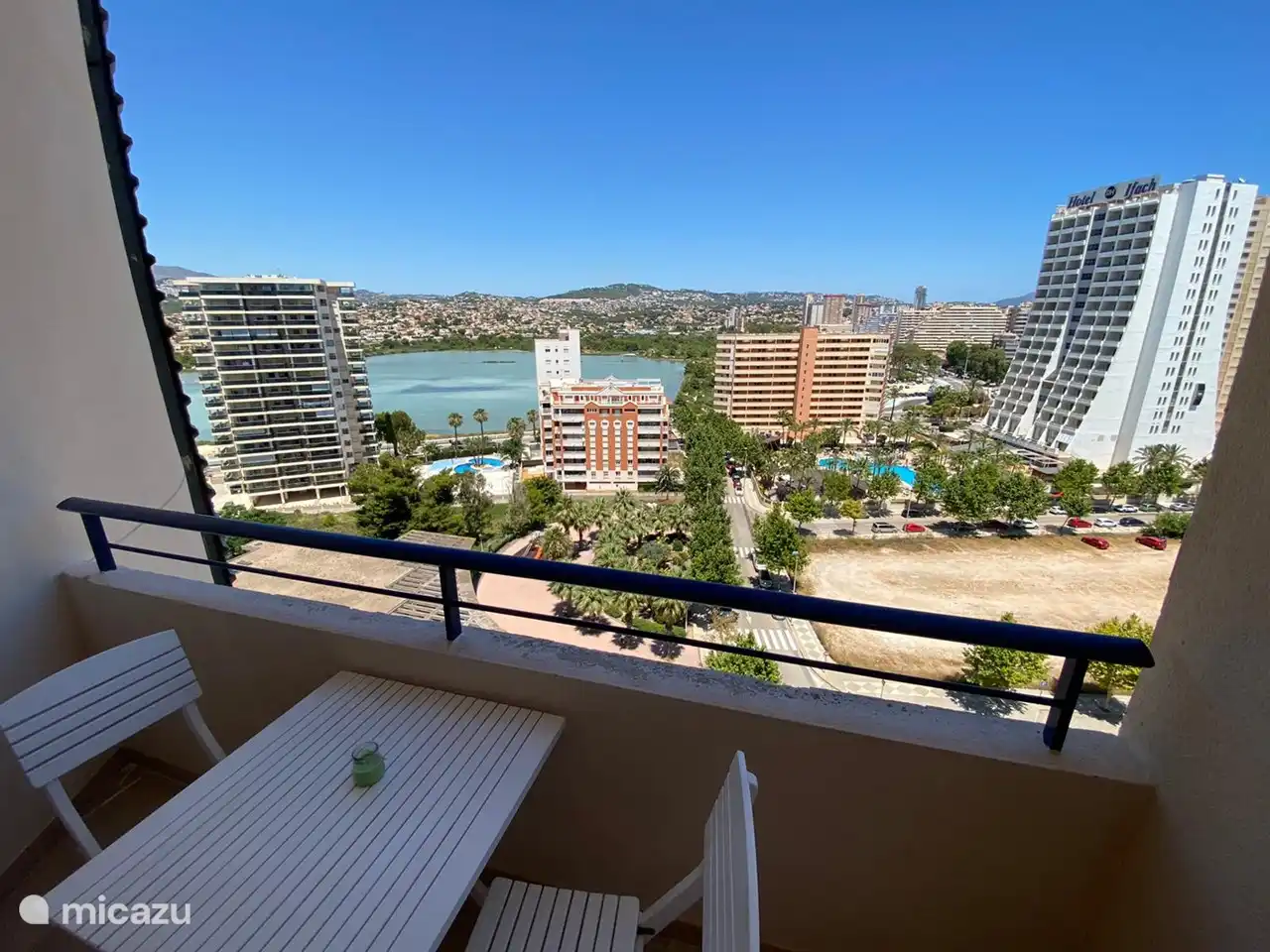 View from the rear balcony, including the salt lake!