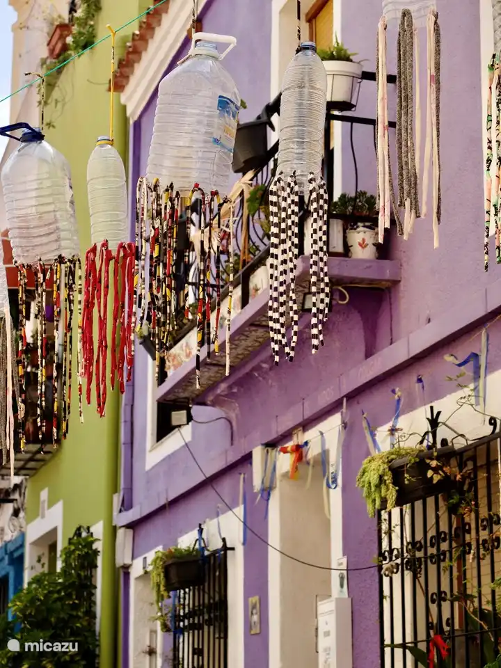 Decorated streets in old Calpe.