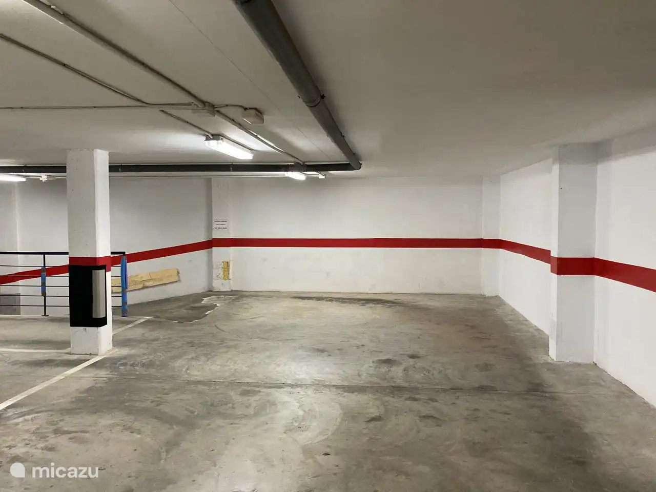 The parking garage.