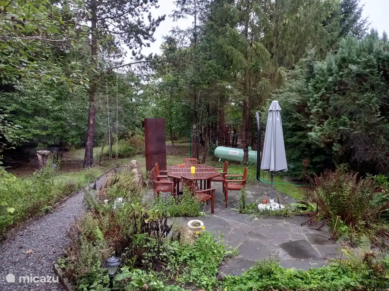 Der eingezäunte Garten.