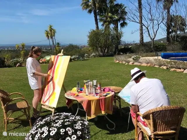 Casa Feliz | Portugal, Algarve, Santa Bárbara de Nexe - villa peinture dans le jardin
