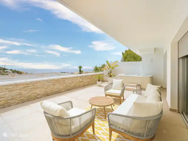 Location de Vacances Espagne, Costa Blanca, Altea Hills, appartement - Casa Dorada Terrasse avec vue sur la mer