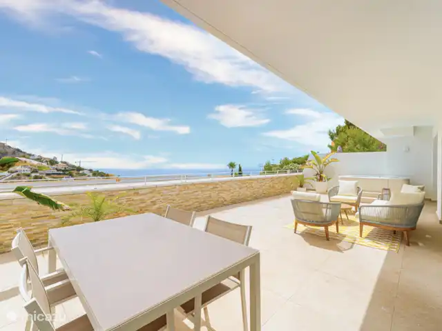 Location de Vacances Espagne, Costa Blanca, Altea Hills, appartement - Casa Dorada Belle grande terrasse