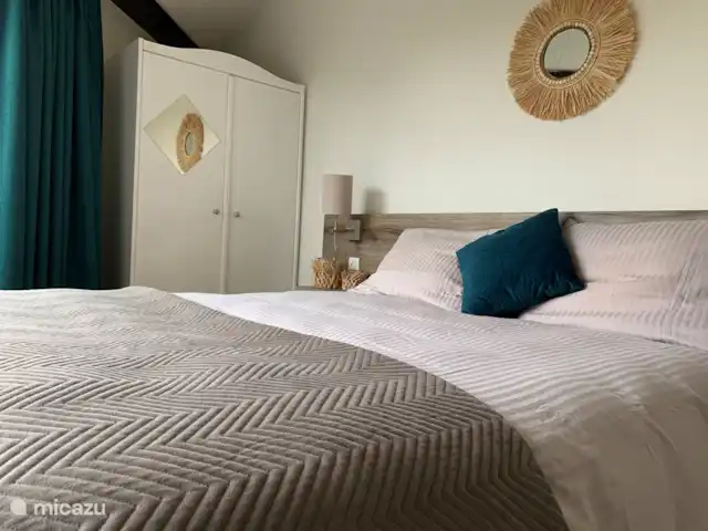 La coquille, Port Greve | Pays-Bas, Zélande, Brouwershaven - maison de vacances Chambre 1 avec balcon queen size matelas double 160x200