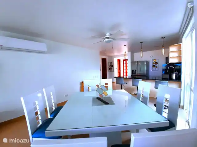 Villa sur la plage Sol y Mar, Carthagène COL | Colombie, Bolivar, Cartagena de Indias - villa Table à manger spacieuse, cuisine ouverte moderne