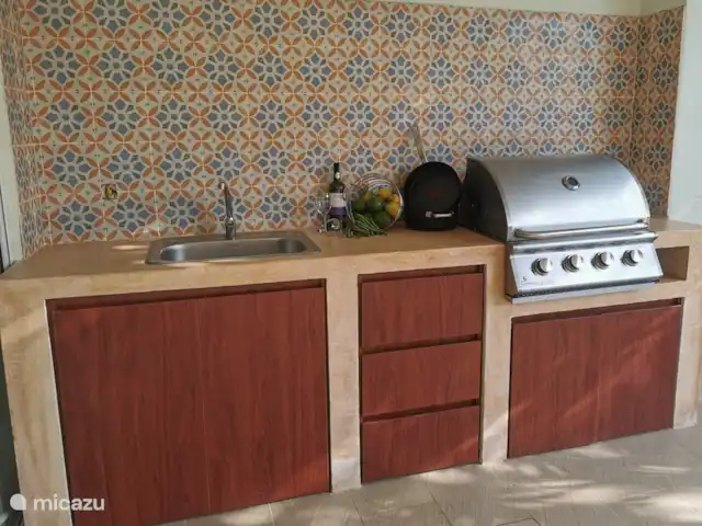 Villa sur la plage Sol y Mar, Carthagène COL | Colombie, Bolivar, Cartagena de Indias - villa Cuisine extérieure avec barbecue à gaz