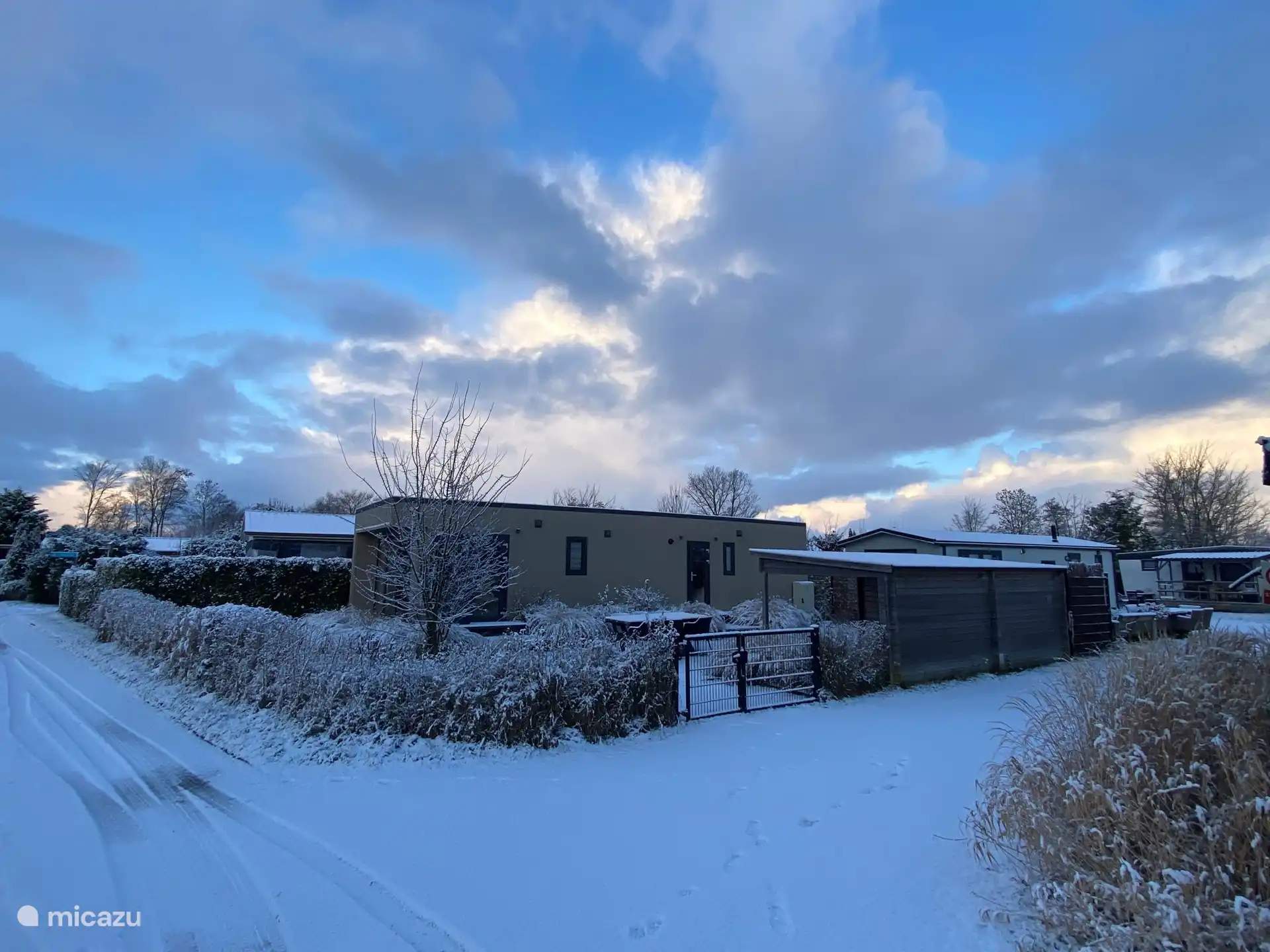 Friesland Chalet in de sneeuw!