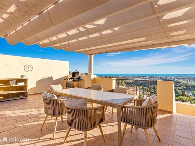 Vakantiehuis Spanje, Costa del Sol, Marbella - penthouse Los Arqueros penthouse zeezicht