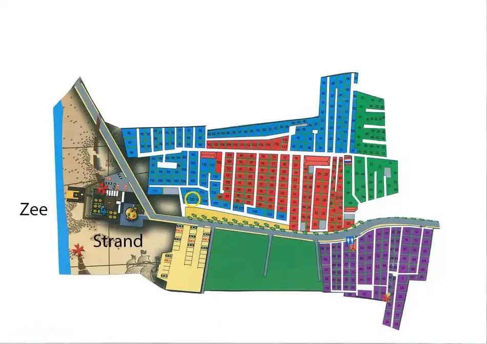 Standort Spot 122 im blauen Teil 50 Meter vom Strand entfernt