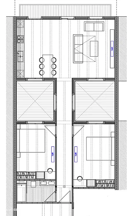 Die Karte von Reina 3 von Tres Reinas Valencia. Mit Balkon und Meerblick.