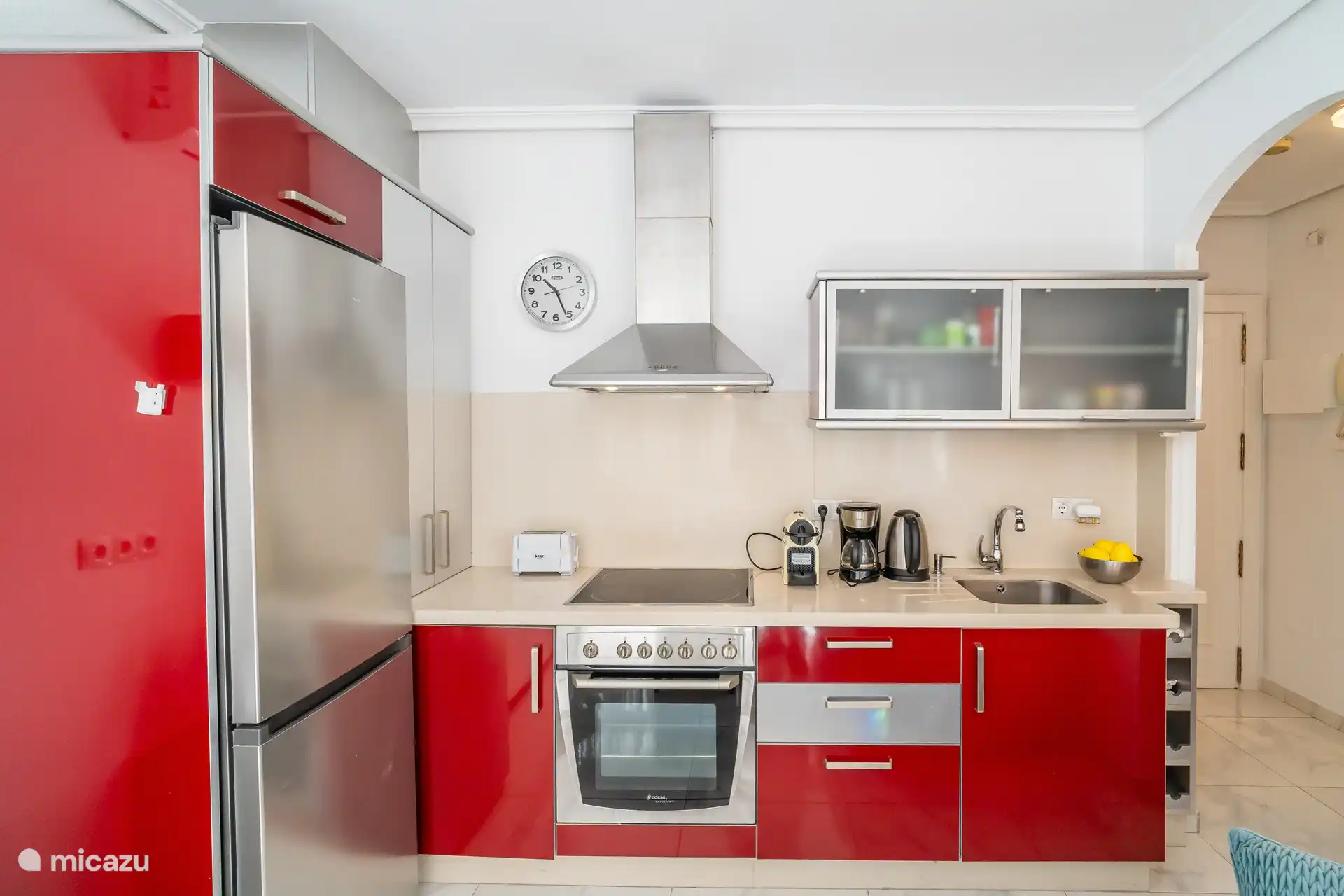 Cocina totalmente equipada con todo lo necesario para unas vacaciones perfectas.