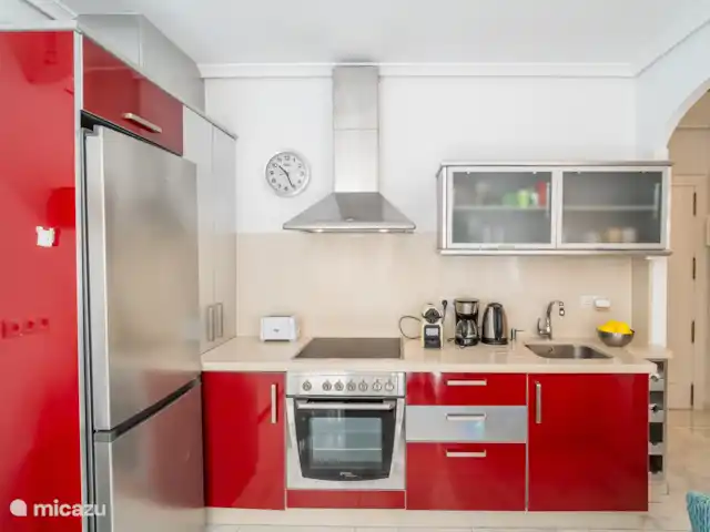 casa linda en España, Costa del Sol, Mijas Costa - apartamento Cocina totalmente equipada con todo lo necesario para unas vacaciones perfectas.