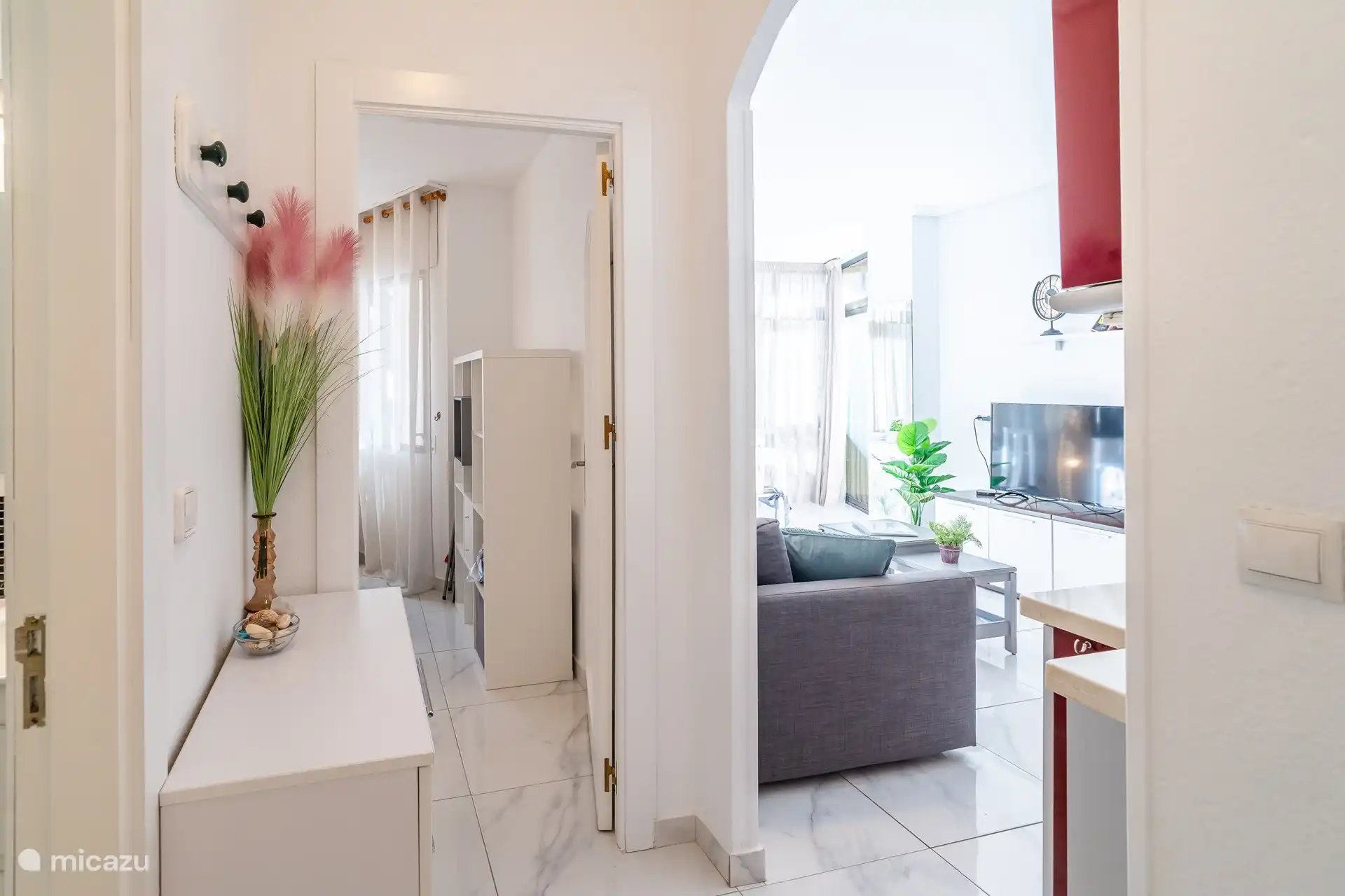 Hall con acceso al salón y dormitorios.