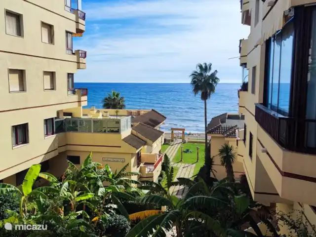 casa linda en España, Costa del Sol, Mijas Costa - apartamento Vista al mar desde el balcón del apartamento