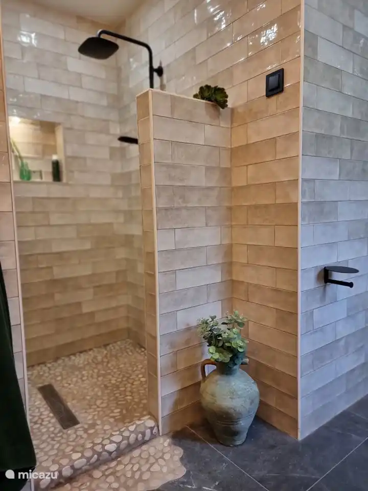 Salle de bain de la chambre principale avec douche double