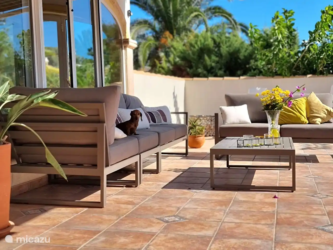 La terrasse à l'étage