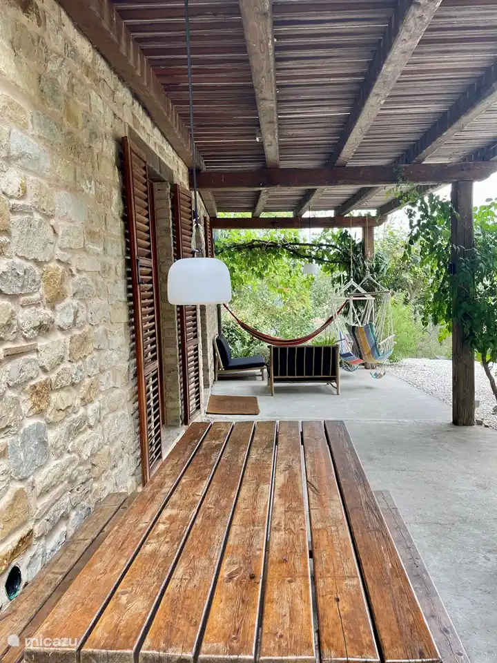 Terrace with picnic table
