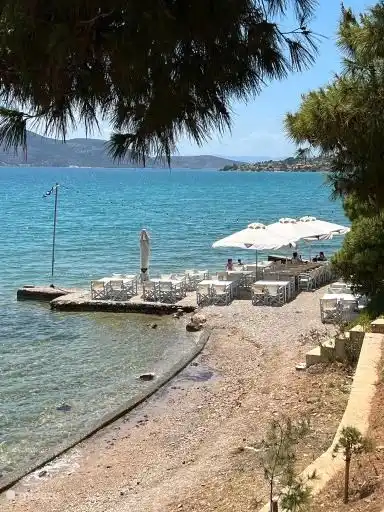 Terrace along the boulevard within walking distance of the villa