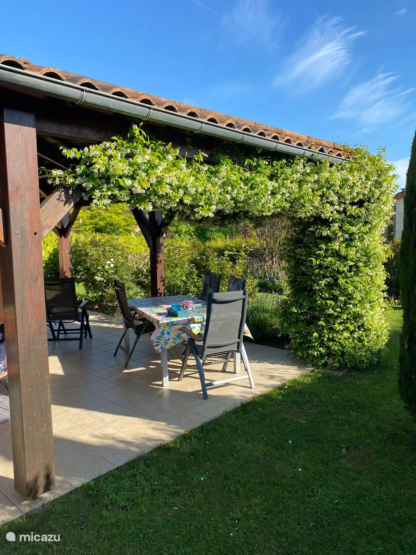 Die coole überdachte Terrasse