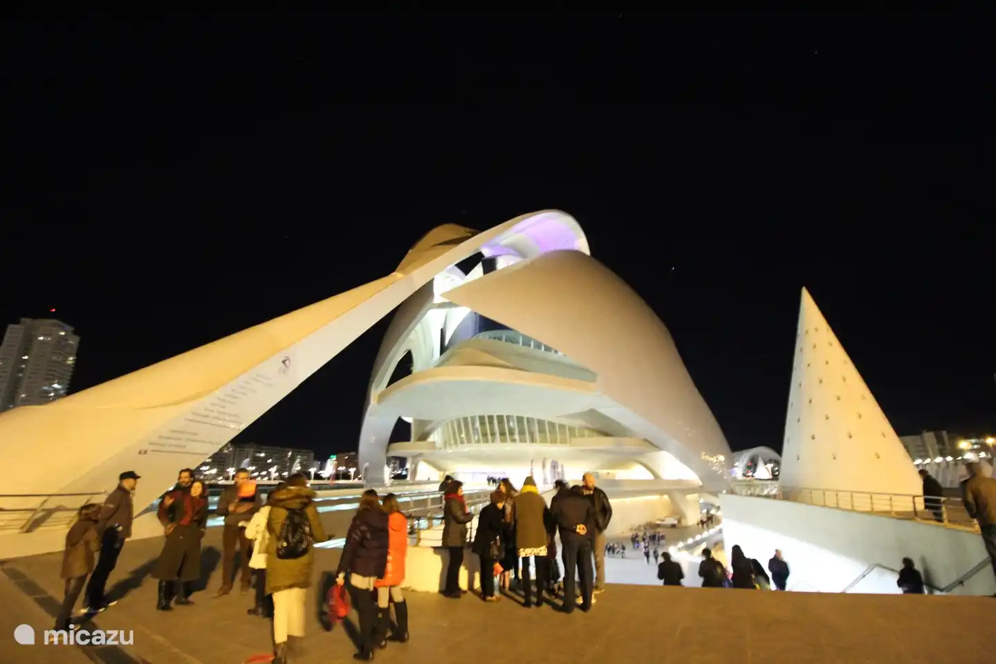 Die Stadt der Künste und Wissenschaften ist eines der wichtigsten Wahrzeichen Valencias. Ciudad de las Artes y las Ciencias wurde von Santiago Calatrava, einem Architekten aus Valencia, entworfen.