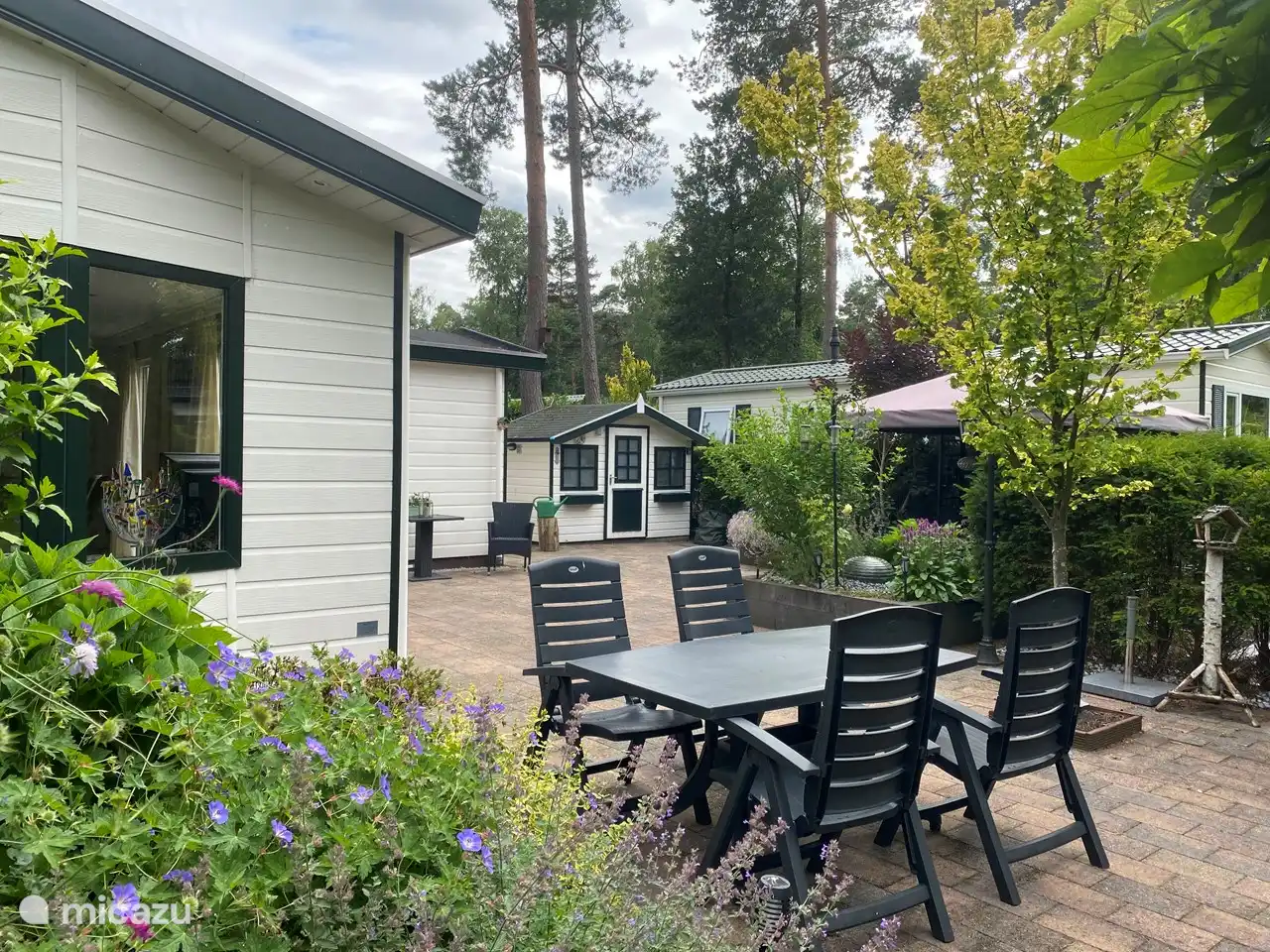 Großer Garten mit viel Sonne