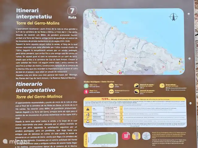Villa Las dos Hermanas | Espagne, Costa Blanca, Dénia - villa Différents itinéraires de promenades et de randonnées partent de la réserve naturelle du Montgó derrière notre villa. Il existe 15 itinéraires différents.