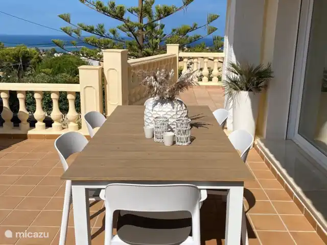 Villa Bella Vista | Espagne, Costa Blanca, Dénia - villa Terrasse avec table (avant rénovation de la terrasse) et vue mer