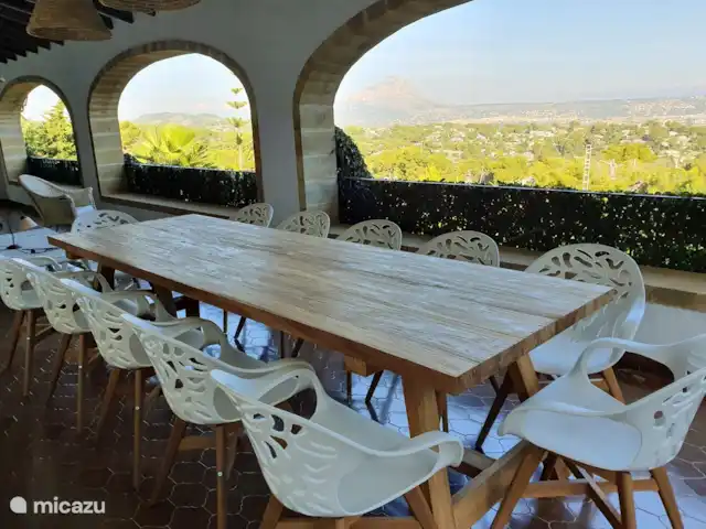 Porta Maris Javea - Luxe en zeezicht huren in Spanje, Costa Blanca, Jávea - chalet Dineren op het hoofdterras