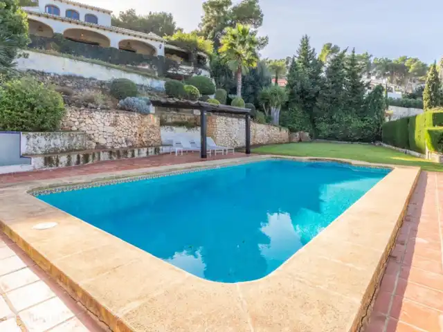 Porta Maris Javea - Luxe en zeezicht huren in Spanje, Costa Blanca, Jávea - chalet Tuin en zwembad